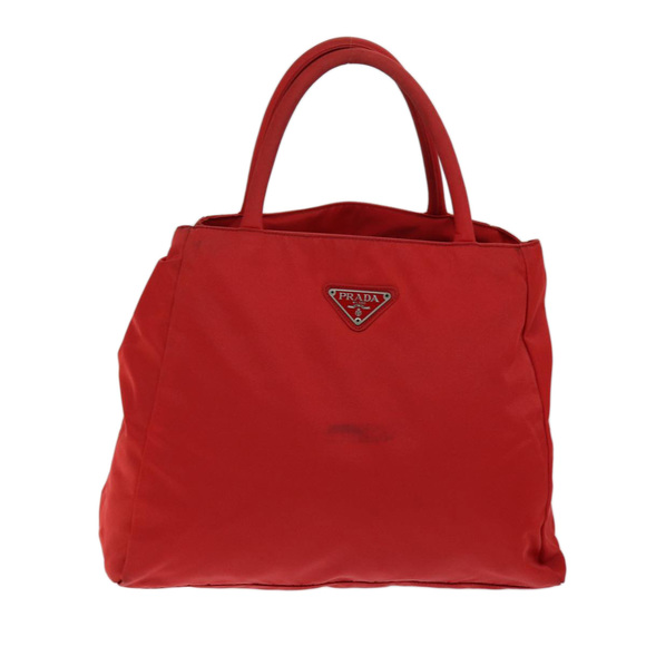 PRADA Hand Bag Nylon Red Auth ar11857 - Picture 13 of 16
